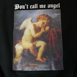 Don’t Call Me Angel Pullover Black Sweater In Size Small